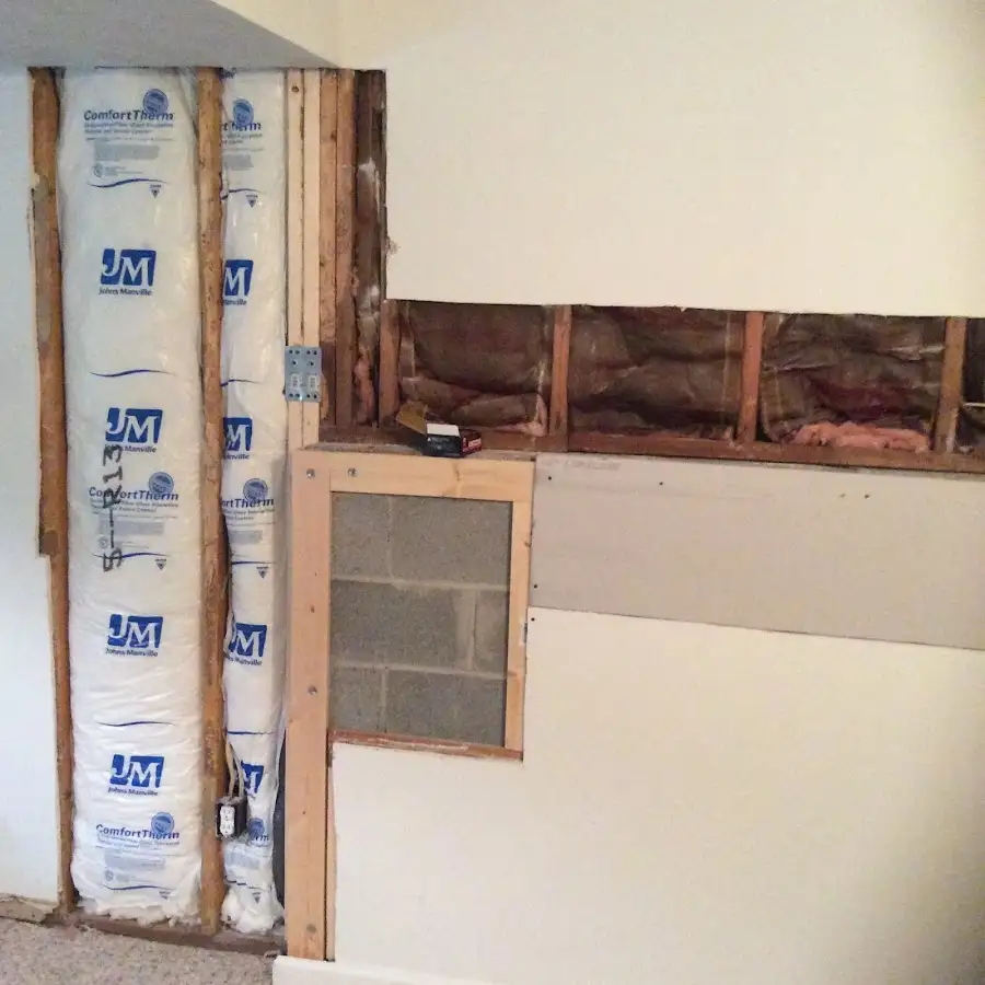 Wall insulation replacement during Contents Cleaning & Restoration in Boylston